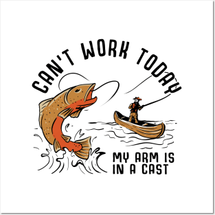 Fishing | can't work today Posters and Art